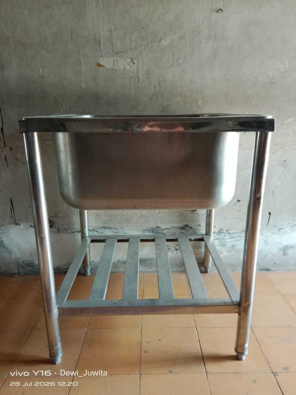 Meja Sink Stainless 1 Lubang (Rak Bawah)