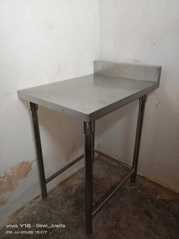 Meja Kerja Stainless 1 Rak Bawah